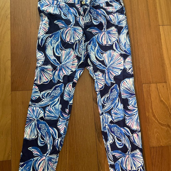 Lilly Pulitzer Blue and Pink Koi print.  Worn 1x.  Excellent condition. - Picture 1 of 3